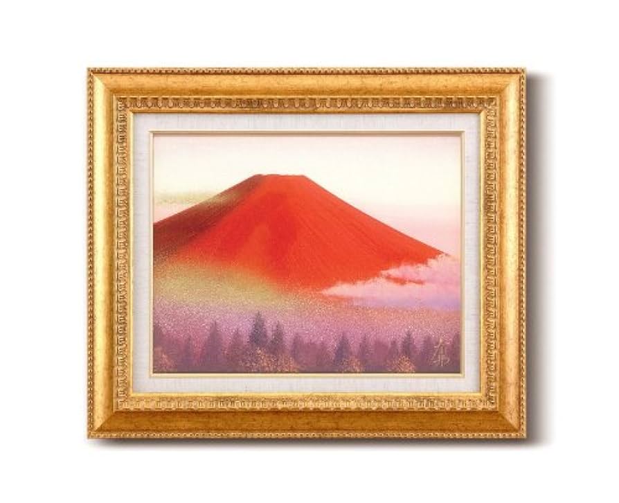 徳田春邦 赤富士 油絵 絵画 Amazon.co.jp: 手描き油絵 徳田春邦油絵額F6金 「赤富士」絵画